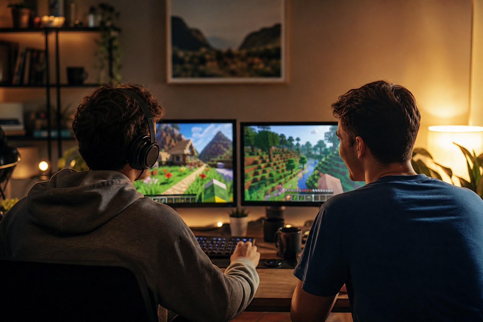 友達とマイクラを始める手順（少人数サーバー）のイメージ